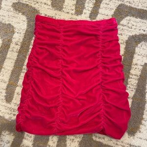H&M hot pink velvet skirt